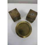 A collection of Victorian heavy solid brass shop weights