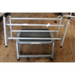 A metal step up & extendable shoe rack unable to post