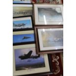 A large selection of military aircraft related prints etc unable to post largest picture 71cm