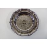 A large silver plated serving bowl dia 32cm