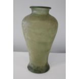 An unusual moulded glass vase h35cm