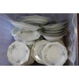 A large European bone china dinner service 43 pieces