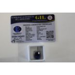 A Tanzanite gemstone with certificate