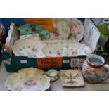 A box full of S Fieldings & Crown Devon ware