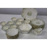 A pretty Shelley Wileman Foley bone china tea set 32 pieces empire 5043 trailing ivy pattern.