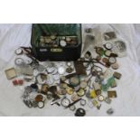 A large quantity of watch parts & tools etc