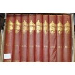 Nine collectable volumes of Mr Punch (1851-1859)