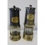 Two vintage colliery miners lamps. (as found)