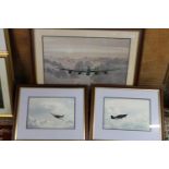 Three WW2 RAF airplane prints Unable to post Large picture 86x77cm others 57x47cm