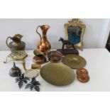 A good selection of vintage copper & brass ware