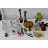 A good job lot of assorted glass ware etc