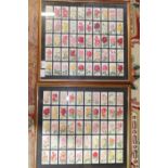 Two framed Will's cigarette card collections Unable to post 50x45cm
