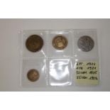 Four early 2oth century French coin sets