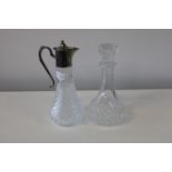 Two vintage glass decanters