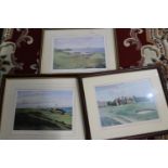 Three signed limited edition golfing related prints Unable to post 55x44cm