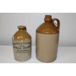 Two pieces of vintage salt glaze ware h35cm & 28cm