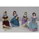 Four Coalport Lady figures