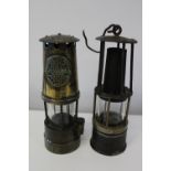 Two vintage colliery miners lamps. (as found)