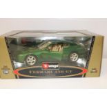 A boxed Burago Ferrari 456 GT model model