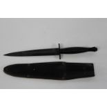 An unusual Fairbairns Sykes pattern 3 early 1950's British Commando fighting knife with J Nowill