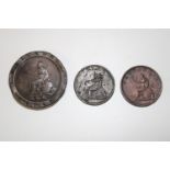 Three collectable Georgian coins