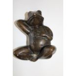 A well cast bronze frog figurines