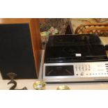 A vintage Hanimex record deck & 8 track player with speakers in GWO Unable to post