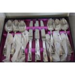 A box set of mid century Viners cutlery
