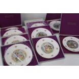 A box full of Royal Doulton Valentine plates 10 pieces