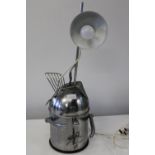 An unusual table lamp made from kitchen utensils h approx 60cm