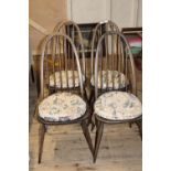 A set of four vintage Ercol chairs (As found) unable to post