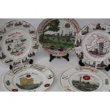 Five assorted colliery mining collectors plates