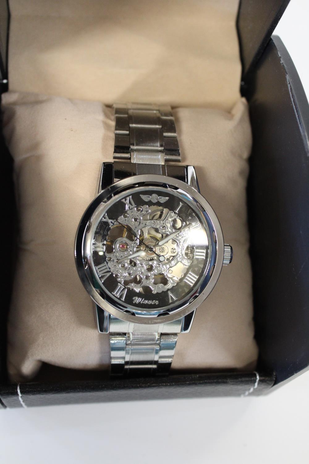 A boxed new quality men's automatic wrist watch