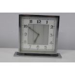 An Art Deco period chrome clock (needs attn)