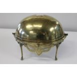 A quality Vintorian brass breakfast warmer Approx D34cm