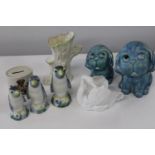 A selection of collectable ceramics etc. Worcester, Bellek etc A/F