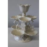 A large collectable Leeds Cream ware stand h29cm