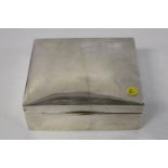 A hallmarked silver 1916 Charles Green & Co cedar lined card box