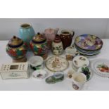 A good box of misc ceramics inc. Royal Balmoral and plates by Carol Lawson and Shelley.