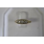 A vintage 9ct gold & diamond ring size L