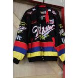 A vintage Nascar Winston Cup Jeff Hamilton collection embroidered jacket size L