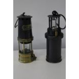 Two vintage colliery miners lamps