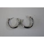 A pair of 925 silver hoop earrings