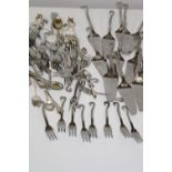 A job lot of silver plated flat ware