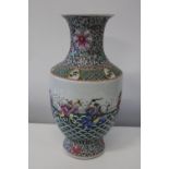 A large Chinese ceramic vase with six character marks to the base h38cm