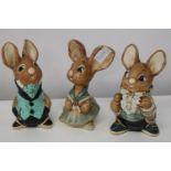 Three large Pendelfin collectable figures