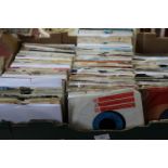 A large selection of mixed genre 7" singles