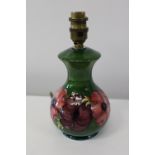 A smaller Moorcroft table lamp h19cm