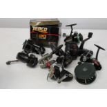 A job lot of assorted fishing reels