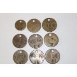 Nine colliery miners pit tokens